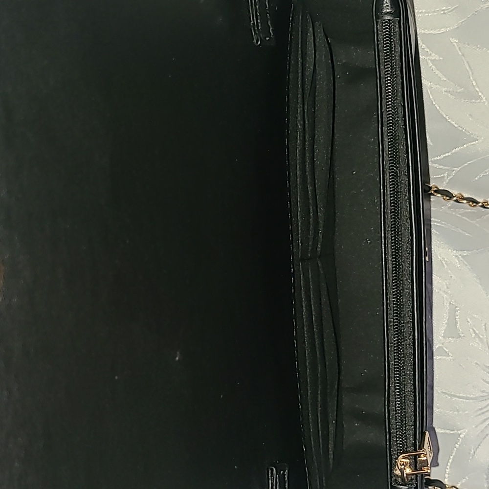 Badgley Mischka Black Crossbody Bag with Gold Accents - Picture 6 of 13